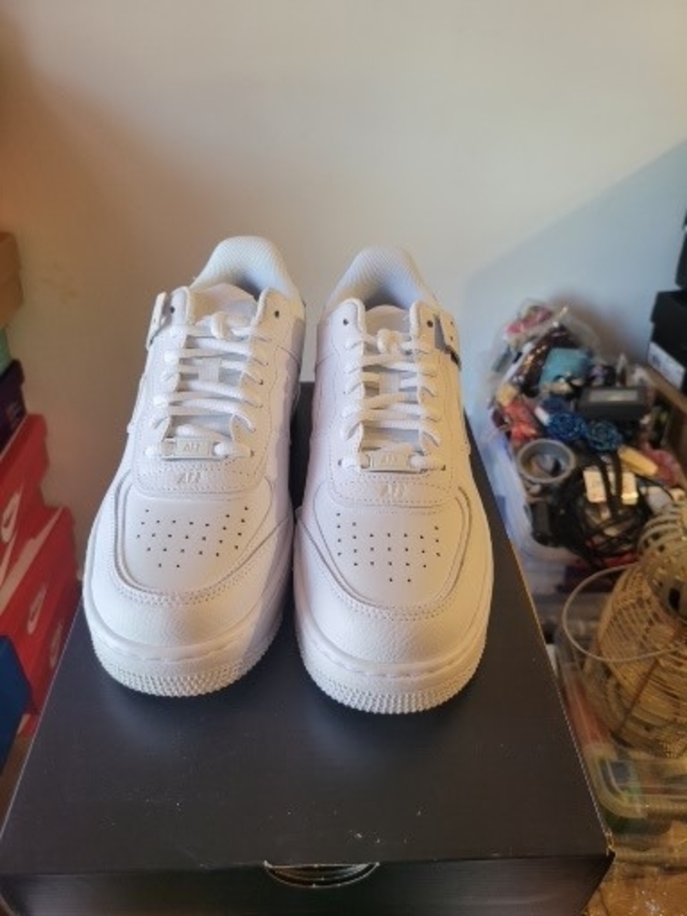 AUTHENTIC NIKE AIR FORCE 1 Shadow Triple White Woman Size 9 - Picture 2 of 5